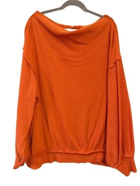 We the Free Oversized Ribbed Lightweight Dolman Tunic Top L